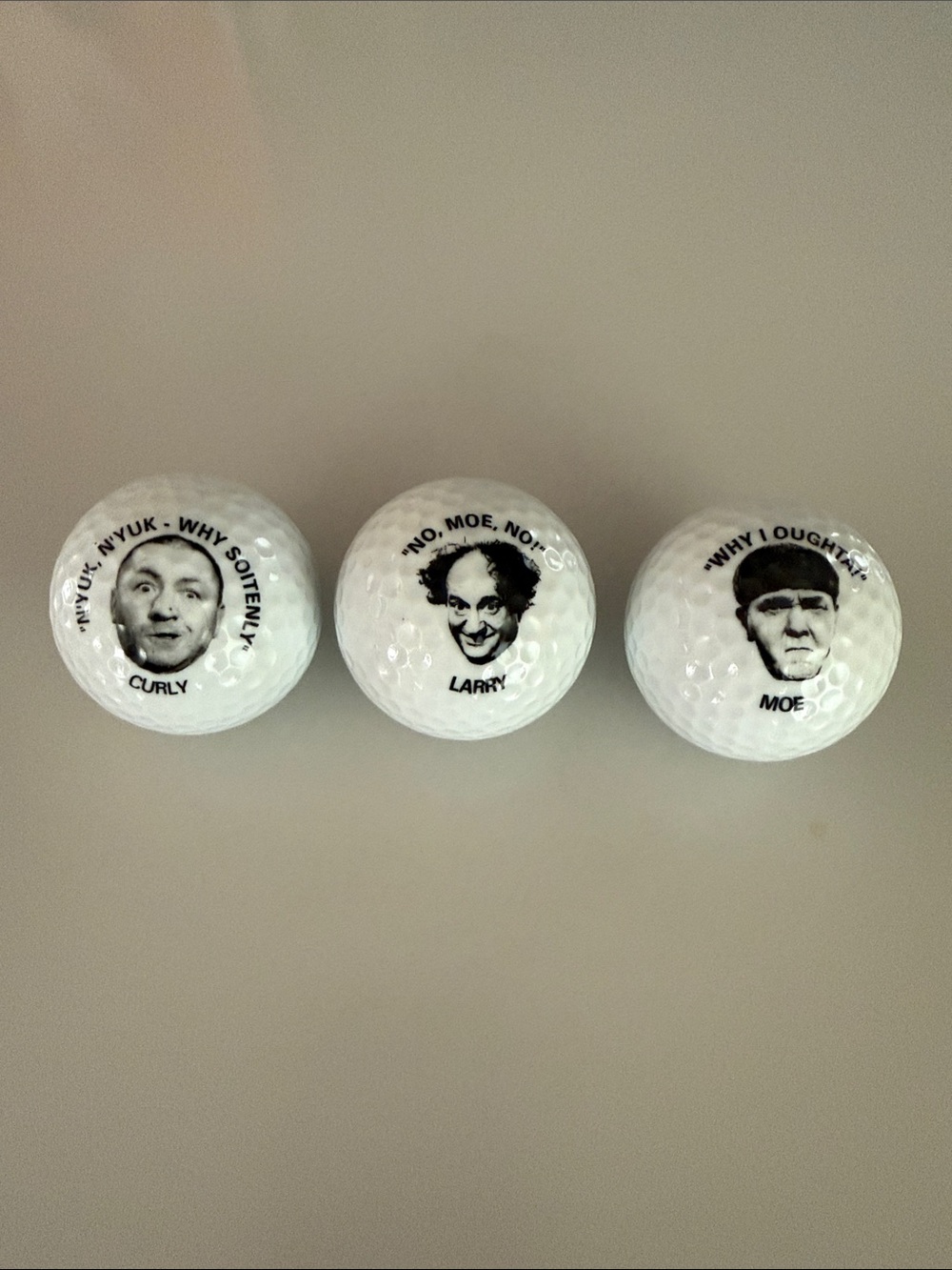 Vintage Three Stooges Golf Balls
